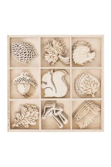 Las jesień kształty z drewna