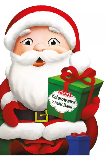 Mikołaj. Kolorowanka z naklejkami. Wykrojnik