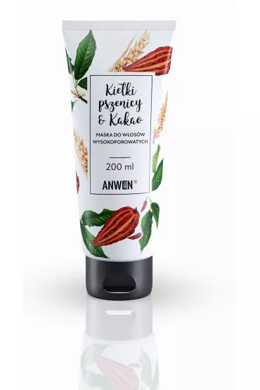 Maska do włosów wysokoporowatych Kiełki Pszenicy i Kakao emolientowa
