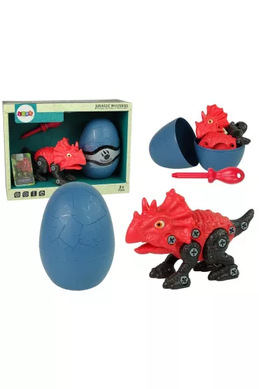 Zestaw Dinozaur Triceratops z Jajkiem DIY