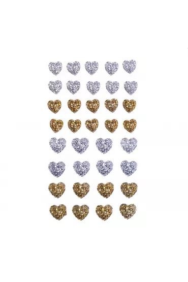 Kryształki samoprzylepne serduszka