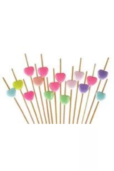 Szpilki do koreczków z serduszkami