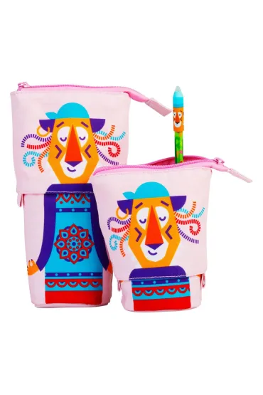 Piórnik saszetka wysuwana, Cool Gang - Master, jasny róż