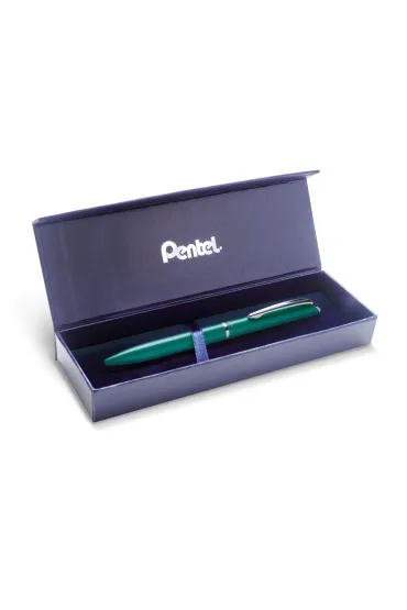 Eleganckie pióro kulkowe EnerGel 0,7 mm BL2007-S zielone w etui