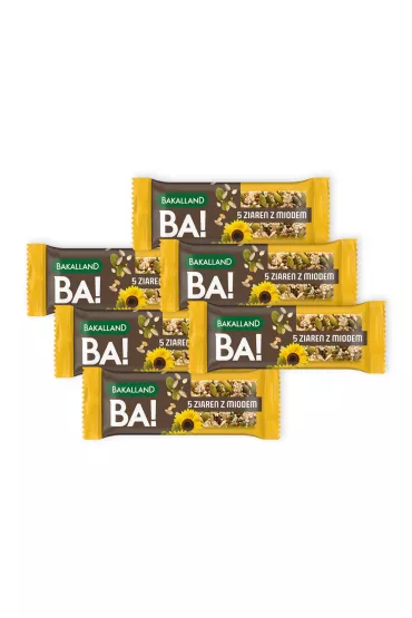 Ba! Baton 5 ziaren z miodem Zestaw