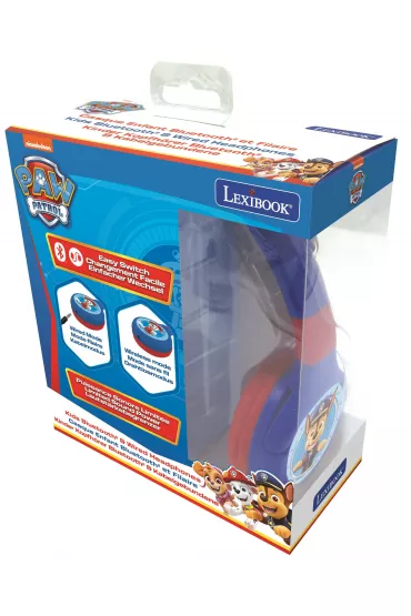 Składane słuchawki Psi Patrol 2 w 1 Bluetooth i przewodowe z zabezpieczeniem głośności dla dzieci HPBT010PA