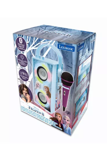 Przenośny głośnik Bluetooth Frozen z mikrofonem i niesamowitymi efektami świetlnymi Lexibook BTP180FZZ