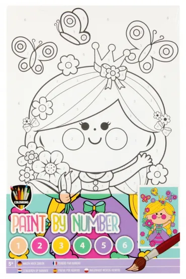 Malowanie po numerach - Księżniczka 30x20cm