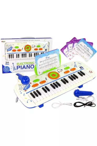 Pianino elektryczne niebieskie USB MP3