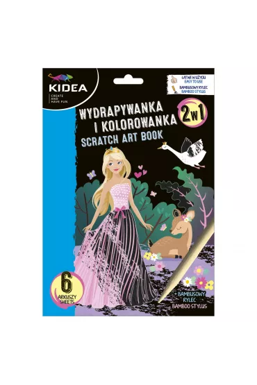 Wydrapywanka i kolorowanka 2w1 Księżniczki