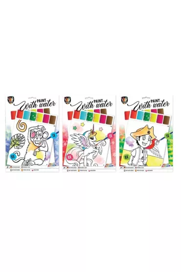 Kolorowanie wodne A4 Jednorożec