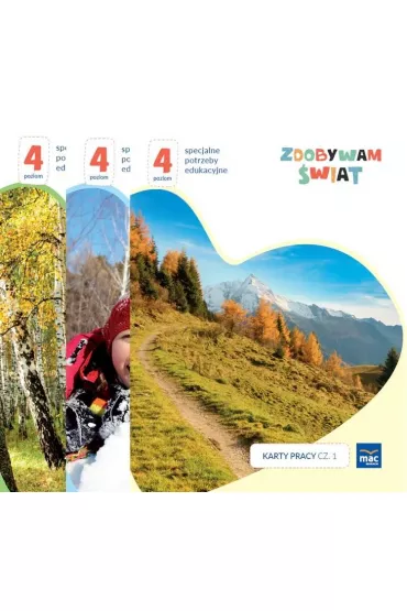 Zdobywam świat. Karty pracy. Część 1-3. Poziom 4