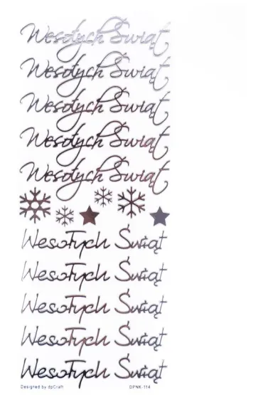 Naklejki ażurowe Wesołych Świąt