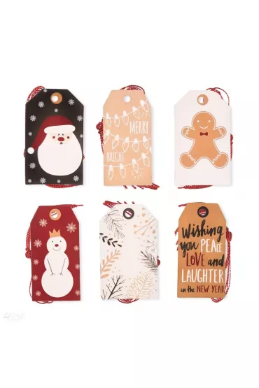 Zawieszki do prezentów ze sznurkiem Święta