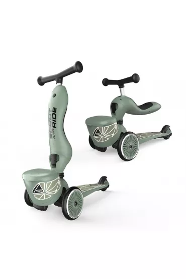 Highwaykick 1 Lifestyle 2w1 Jeździk i hulajnoga z zamykanym schowkiem 1-5 lat Green Lines