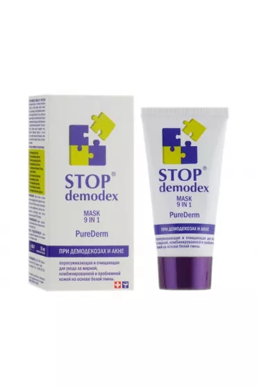 Stop Demodex Pure Derm maseczka do twarzy 9w1