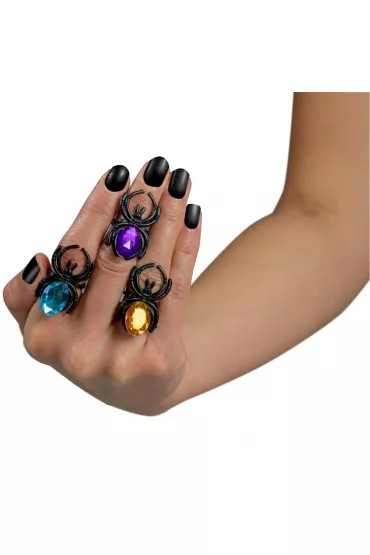 Halloweenowe pierścionki - pająki