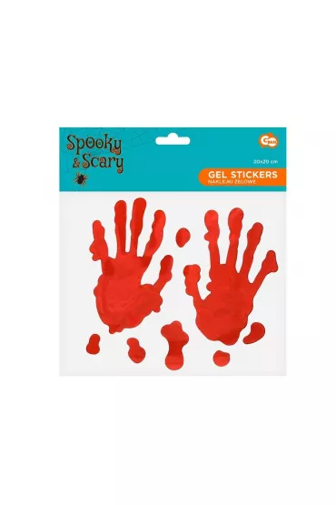 Naklejki żelowe zakrwawione dłonie