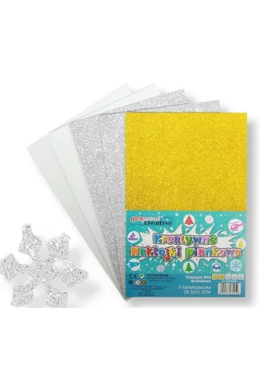 Naklejki piankowe śnieżynki