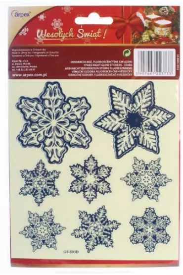 Śnieżynki świecące w ciemności