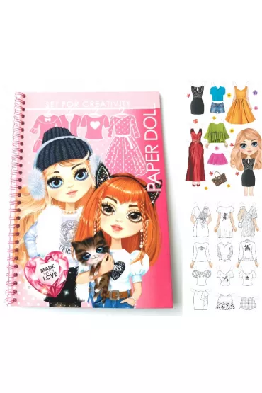 Wycinanki kolorowanki Lalki