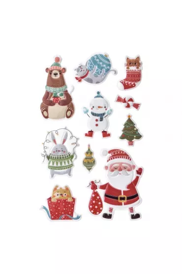 Naklejki puffy zimowe słodziaki