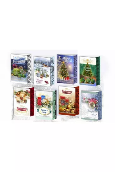 Karnet B6 Boże Narodzenie nalepka świeckie (10 szt)