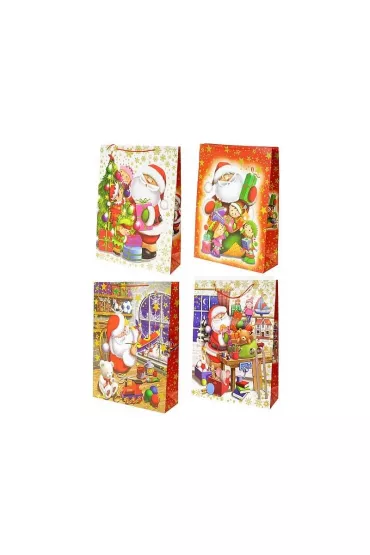 Torebka prezentowa z motywem świątecznym MIX