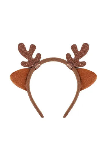 Opaska renifera z uszami brązowa