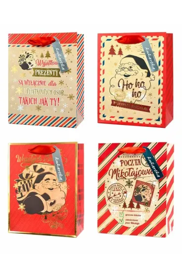 Torba QM Boże Narodzenie Mikołaj retro MIX