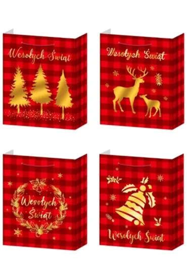 Torebka upominkowa S Boże Narodzenie MIX