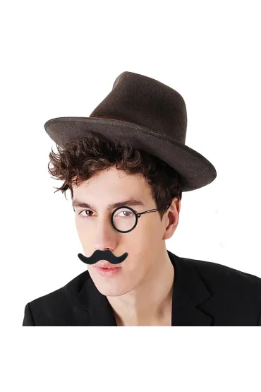 Zestaw milorda monokl z wąsikiem