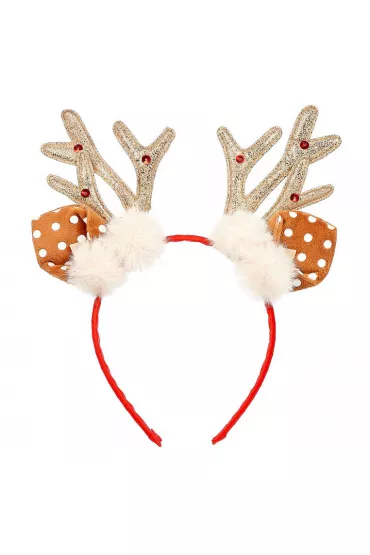 Opaska z uszkami i rogami renifera