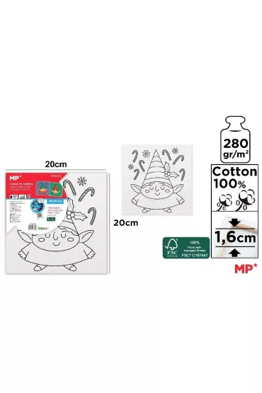 Płótno do kolorowania Elf 20x20cm