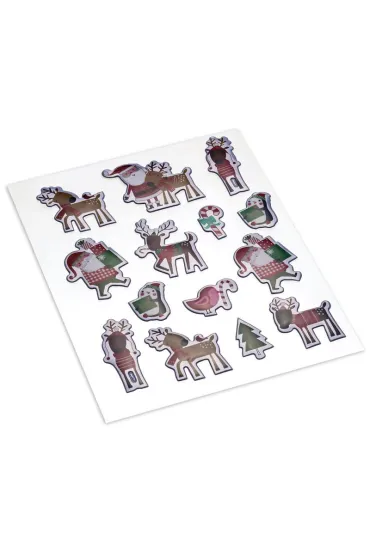 Naklejki na folii mikołaje i renifery