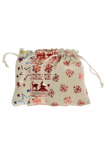 Jutowe worki na prezenty z nadrukiem