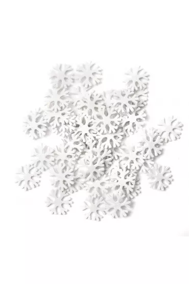 Brokatowe naklejki z pianki śnieżynki