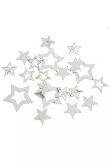 Drewniane gwiazdki złocone