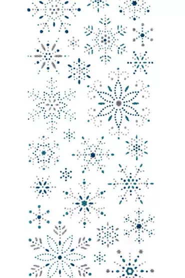 Naklejki brokatowe ornamentowe śnieżynki