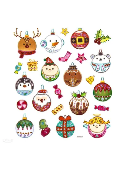 Naklejki z kryształkami bombki