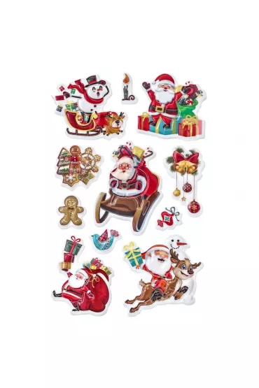 Naklejki puffy mikołaje