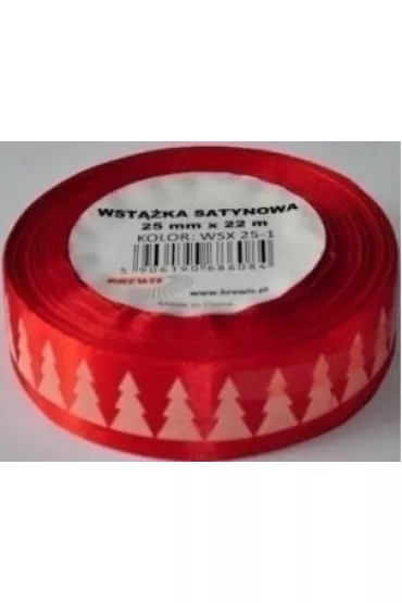 Wstążka satynowa Boże Narodzenie WSX25-1