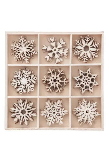 Kształty z drewna - śnieżynki