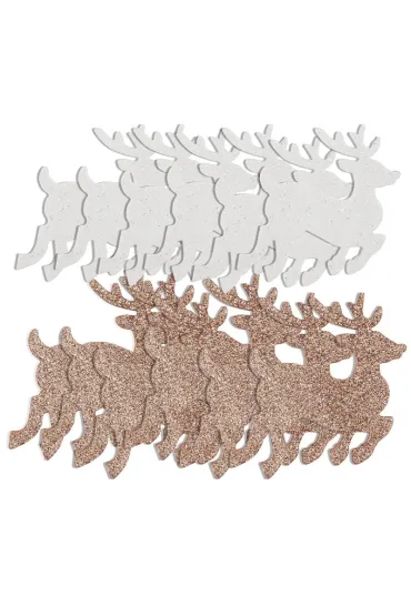 Naklejki z pianki brokat renifery