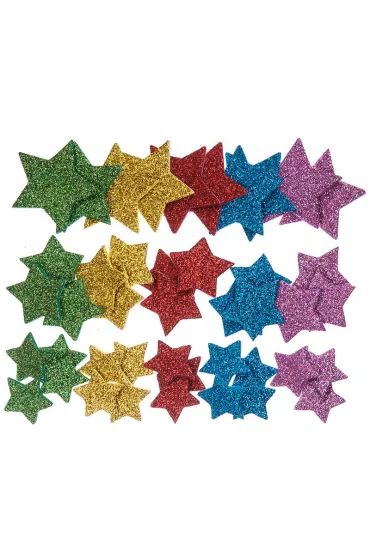 Naklejki z pianki brokat gwiazdki