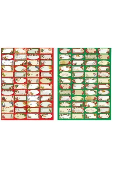 Naklejki na prezenty z brokatem