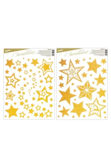 Naklejka na okno Boże Narodzenie brokatowa