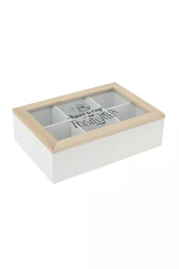 Pudełko na herbatę z przegródkami