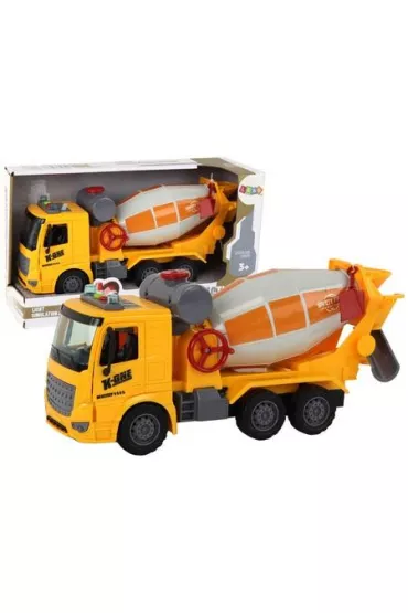 Betoniarka ciężarówka dźwięk światła 1:16 śółta