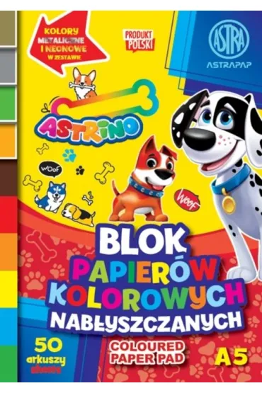 Blok papierów kolorowych nabłyszczanych A5